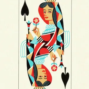 Fine Art Print: Queen of Spades Captivating Art Illustration Fine Art Print: Queen of Spades Captivating Art Illustration