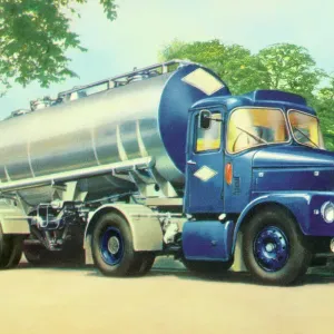 Semi Tank Truck Print: Captivating Art Illustration Semi Tank Truck Print: Captivating Art Illustration
