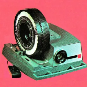 Vintage Slide Projector Print: A Mechanical Marvel Vintage Slide Projector Print: A Mechanical Marvel