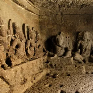 Print of Cave No. 22 Ellora Sculpture Print of Cave No. 22 Ellora Sculpture
