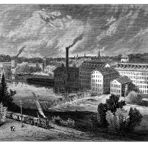 Industrial Revolution 1800s Print - 1878 Engraving