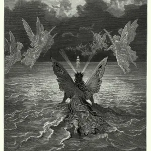 Vintage Gustave Dore Print of Rime of the Ancient Mariner Sails Vintage Gustave Dore Print of Rime of the Ancient Mariner Sails