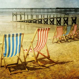 Drucke von Oh I do like to be beside the seaside; seit Jahrzehnten zieht es britische Urlauber an die Küste : Die große britische Meeresküste