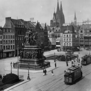Cologne Town Square Print circa 1900 Cologne Town Square Print circa 1900