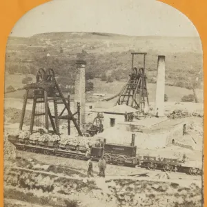 Ebbw Vale Colliery Freight Train Print (1856)
