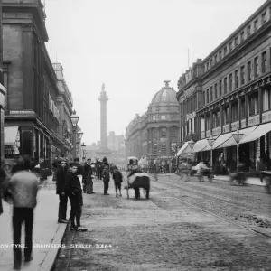 Greys Monument Grainger Street Print, circa 1910