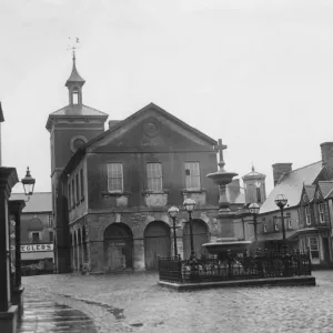 Llandovery Market Square Print circa 1930 Llandovery Market Square Print circa 1930