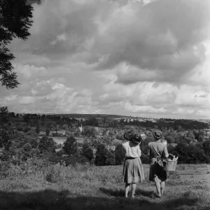 Rural View Two Women Print, 1944