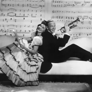 Fred Astaire and Paulette Goddard in Second Chorus Print Fred Astaire and Paulette Goddard in Second Chorus Print