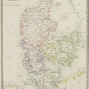 Carte ancienne du Danemark. Carte ancienne du Danemark.
