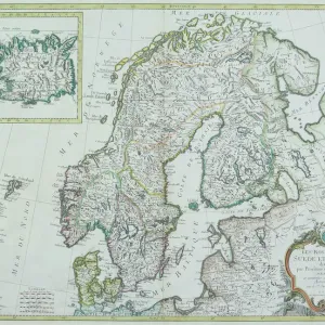 Fine Art Storehouse Print of Scandinavia Map (Denmark) Fine Art Storehouse Print of Scandinavia Map (Denmark)