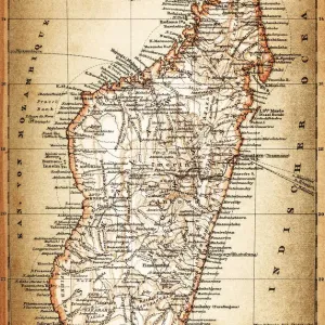 Fine Art Storehouse Print: Antique Map of Madagascar Fine Art Storehouse Print: Antique Map of Madagascar