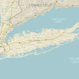 Karte der NYC-Region und Long Island