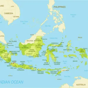 Indonesia Map Print: A Treasure of Fine Art Indonesia Map Print: A Treasure of Fine Art