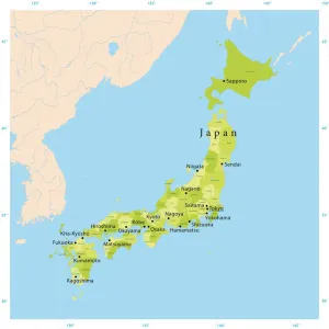 Highly Detailed Japan Vector Map for Print Highly Detailed Japan Vector Map for Print