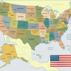 USA-Karte - Illustration