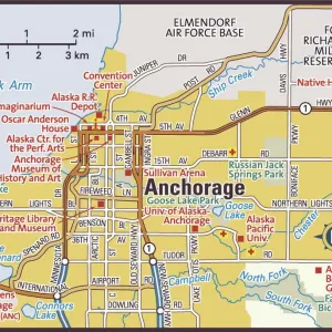 Anchorage, Alaska Area Map Print (2011 Reference Maps) Anchorage, Alaska Area Map Print (2011 Reference Maps)