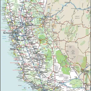Kalifornien-Highway-Karte