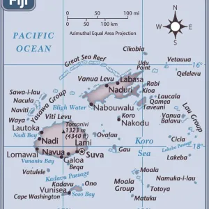 Mapa del País de Fiyi. Mapa del País de Fiyi.