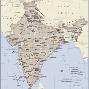 Carte du pays Inde.