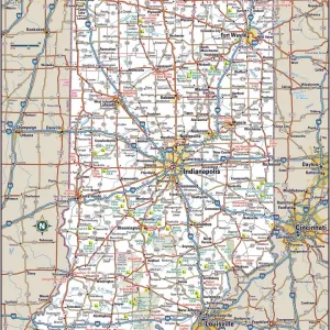 Indianastraßenkarte