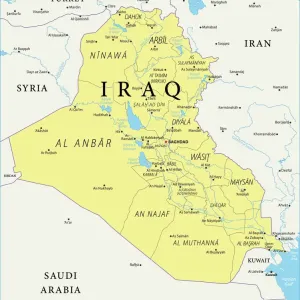 Iraq Reference Map Print - Fine Art Storehouse