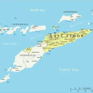East Timor Vector Map Print - Reference Map East Timor Vector Map Print - Reference Map