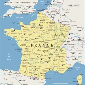 Carte de la France - Vecteur.