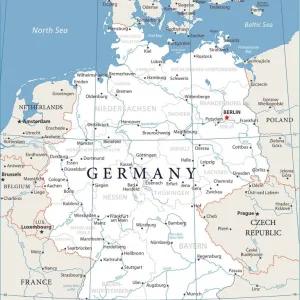 Germany Vector Map Print - Reference Illustration Germany Vector Map Print - Reference Illustration