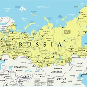 Carte de la Russie.