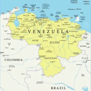 Venezuela Vector Map Print - Reference Maps Venezuela Vector Map Print - Reference Maps