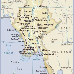 Myanmar Country Map Print (Reference Maps, 2011 Edition) Myanmar Country Map Print (Reference Maps, 2011 Edition)