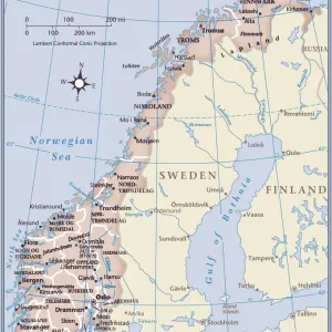 Norway Country Map Print 2011 Reference Edition Norway Country Map Print 2011 Reference Edition