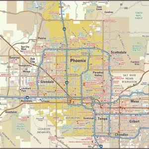 Phönix, Arizona Kartenplan