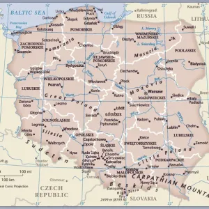 Fine Art Storehouse 2011 Print of Poland Reference Map Fine Art Storehouse 2011 Print of Poland Reference Map