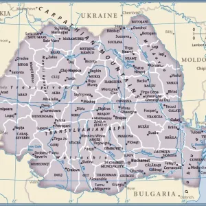 La carte du pays Roumanie.