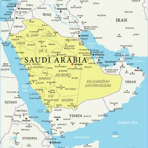 Saudi Arabia Reference Map Print 974230500 Saudi Arabia Reference Map Print 974230500