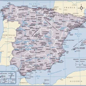 Spain Country Map Print 2011 Edition Reference Maps