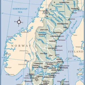 Sweden Country Map Print 2011 Reference Edition Sweden Country Map Print 2011 Reference Edition