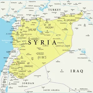 Syria Reference Map Print - Fine Art Storehouse