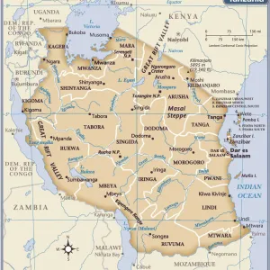 Tanzania Country Map Print 2011 Edition Reference Maps Tanzania Country Map Print 2011 Edition Reference Maps