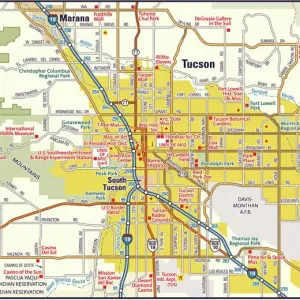 Tucson, Arizona Area Map Print 2012 Edition Reference Maps Tucson, Arizona Area Map Print 2012 Edition Reference Maps