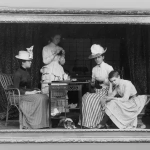 Fine Art Storehouse Print of Victorian Tea Party, circa 1895 Fine Art Storehouse Print of Victorian Tea Party, circa 1895