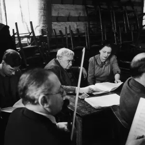 Rehearsing Pilgrim's Progress Print, 28th April 1951 Rehearsing Pilgrim's Progress Print, 28th April 1951