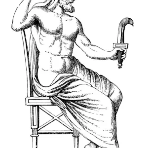 Cronos, Greek God of Time Print (1879) Cronos, Greek God of Time Print (1879)
