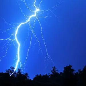 Massive Fork Lightning Strike Nighttime Print Massive Fork Lightning Strike Nighttime Print