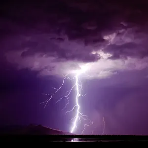 Thors Hammer Lightning Strike Print - Mountain Illumination Thors Hammer Lightning Strike Print - Mountain Illumination
