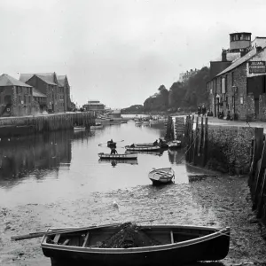 Print of The River Looe, Cornwall, circa 1920 Print of The River Looe, Cornwall, circa 1920