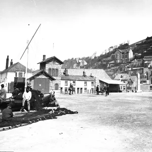 TRURI-LOOel-53 Print: Looe Harbour Scene TRURI-LOOel-53 Print: Looe Harbour Scene