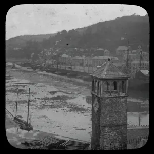 Print of View up river, Looe, Cornwall Print of View up river, Looe, Cornwall